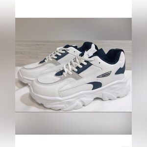 Men's Running Sneakers Blue and White Size EU 42 New with Tags